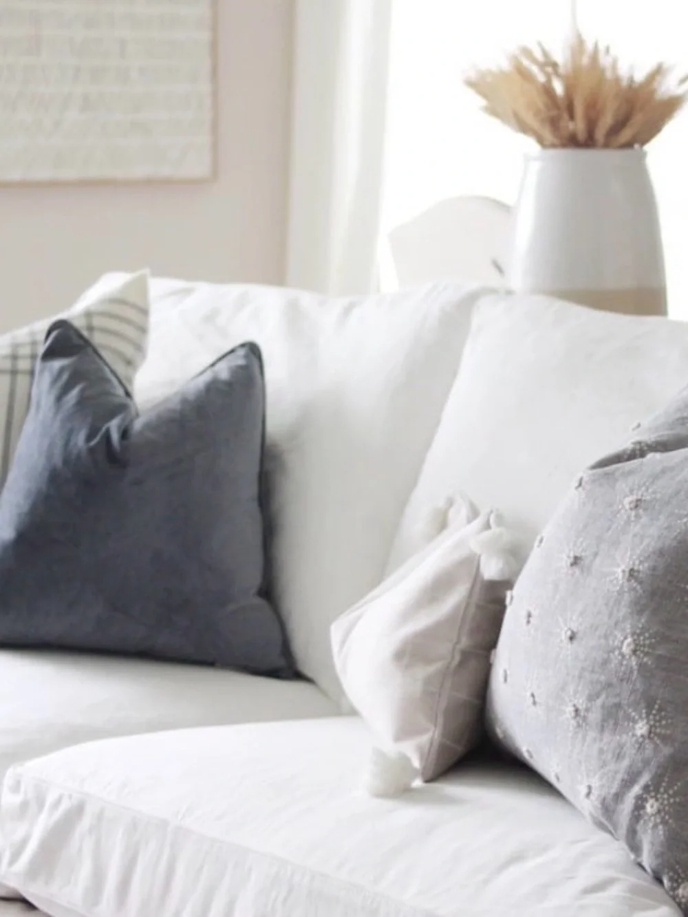 Serena & Lily Seascape Pillow Covers – Set of 2 (24″ Linen, Smoke)